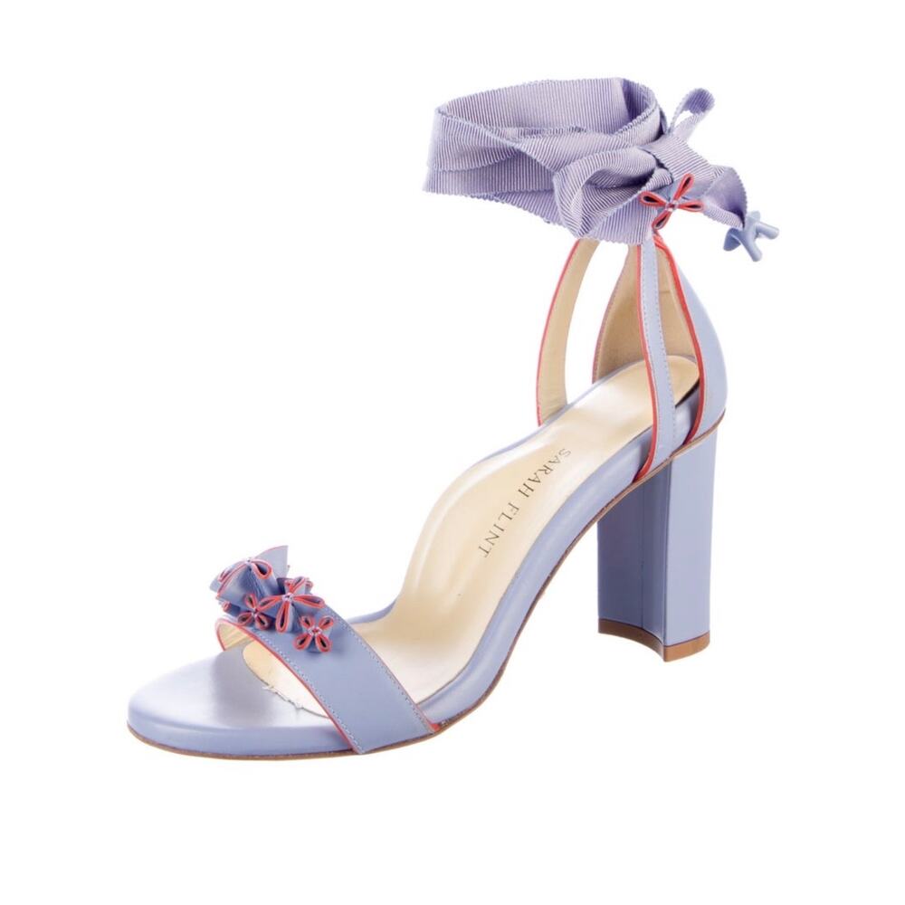Sarah Flint Periwinkle blue purple Perfect Block Heel Sandal size 36